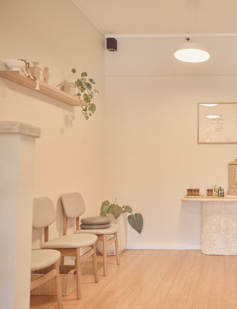 Calm waiting room at Life Chiropractic Bundall